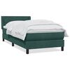 vidaXL Cama box spring con colch&oacute;n terciopelo verde oscuro 90x220 cm