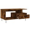 vidaXL Mesa de centro madera contrachapada roble ahumado 90x49x45 cm
