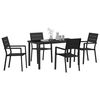 vidaXL Conjunto de Comedor de Jard&iacute;n 5 pcs Negro