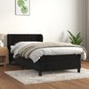 vidaXL Cama box spring con colch&oacute;n terciopelo negro 90x200 cm