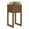 vidaXL Jardinera madera maciza de pino marrón miel 40x40x81 cm