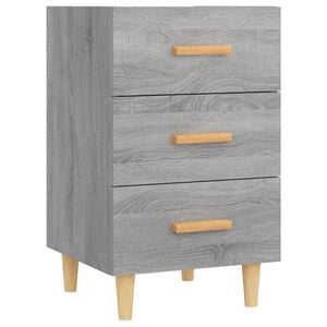 vidaXL Mesita de noche madera de ingenier&iacute;a gris Sonoma 40x40x66 cm