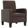 vidaXL Sillón de cuero sintético marrón