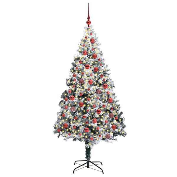 vidaXL &Aacute;rbol de Navidad artificial 180 cm PVC y Acero y Pl&aacute;stico