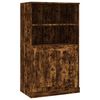 vidaXL Aparador de madera contrachapada roble ahumado 60x35,5x103,5 cm