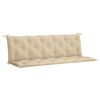 vidaXL Coj&iacute;n de banco de jard&iacute;n tela Oxford beige 180x(50+50)x7 cm