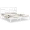 vidaXL Estructura de cama sin colchón madera maciza blanco 180x200 cm