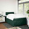 vidaXL Cama box spring con colch&oacute;n terciopelo verde oscuro 120x200 cm