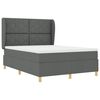 vidaXL Cama con Somier y Colch&oacute;n Gris Oscuro 90x190 cm de Tela tela