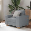 vidaXL Sillón Sofá Tela Gris Claro 60 cm