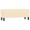 vidaXL Banco de tela color crema 100x35x41 cm