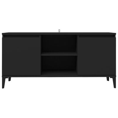 vidaXL Mueble de TV con patas de metal negro 103,5x35x50 cm