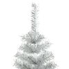 vidaXL Árbol de Navidad artificial con soporte PET plateado 150 cm