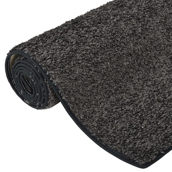 vidaXL Alfombra de pelo suave antideslizante gris antracita 115x170 cm