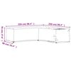 vidaXL Fundas muebles jard&iacute;n forma de L 2 uds 16 ojales 250x250x70 cm