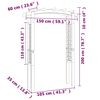 vidaXL Arco con enrejado de madera 150x60x210 cm