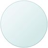 vidaXL Tablero de mesa de cristal templado redondo 80 cm