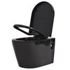 vidaXL Inodoro de pared cer&aacute;mica negro