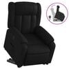 vidaXL Sill&oacute;n reclinable elevable cuero artificial negro