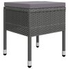 vidaXL Juego de comedor de jard&iacute;n de 5 piezas gris