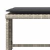 vidaXL Sillón de jardín con reposapiés ratán sintético gris claro