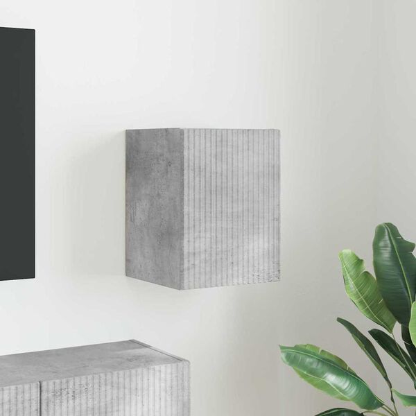 vidaXL Mueble de TV Montado en la Pared Concreto 30 x 31 x 40 cm