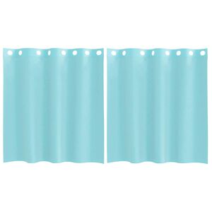 vidaXL Cortinas de gasa con ojales 2 uds turquesa