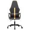 vidaXL Silla gaming cuero sint&eacute;tico negro y dorado