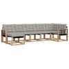 vidaXL Conjunto de sof&aacute;s de exterior 7 uds. Blanco y Gris Claro