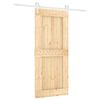 vidaXL Puerta Corredera Natural y Blanco 90 x 210 cm