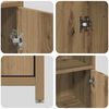 vidaXL Juego de muebles ba&ntilde;o 3 piezas madera ingenier&iacute;a roble artisan