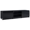 vidaXL Mueble de TV madera contrachapada negro brillante 140x40x35,5cm