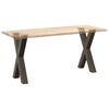 vidaXL Patas para mesa de comedor en forma de X (2 unidades, acero natural, 60 x 72-73 cm)