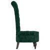 vidaXL Sill&oacute;n de respaldo alto con botones terciopelo verde oscuro