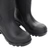 vidaXL Botas de agua con calcetines extraíbles negro número 38 PVC