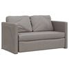 vidaXL Sof&aacute; cama de suelo 2 en 1 tela gris Taupe 112x174x55 cm