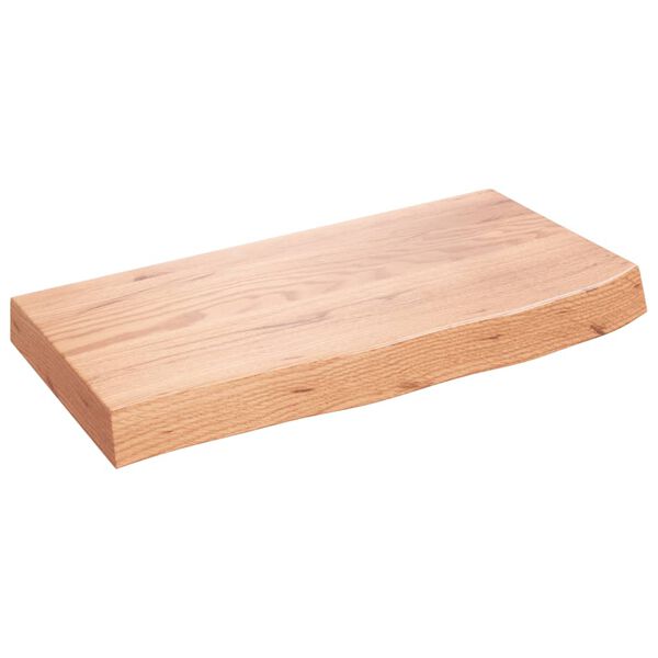 vidaXL Estante pared madera roble tratada marr&oacute;n claro 60x30x(2-6) cm
