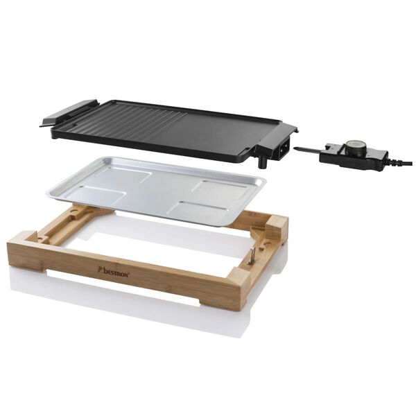 Bestron Parrilla de bamb&uacute; AG2000BB 47x26 cm 2000 W