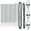 vidaXL Poste de Valla 13 pcs Verde Acero