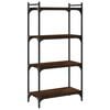 vidaXL Librer&iacute;a 4 estantes madera ingenier&iacute;a roble marr&oacute;n 60x30x120 cm