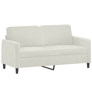 vidaXL Sof&aacute; de 2 plazas terciopelo color crema 140 cm