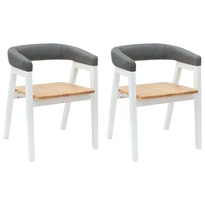 vidaXL Sillas de comedor 2 pcs 54 x 57 x 73 cm Madera de Caucho S&oacute;lido