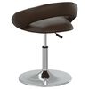 vidaXL Silla de comedor giratoria cuero sint&eacute;tico marr&oacute;n