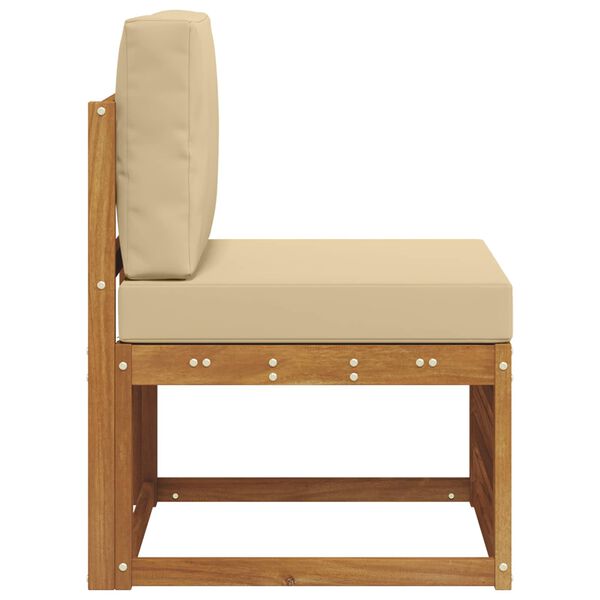 vidaXL Sof&aacute; intermedio de exterior Madera de Acacia S&oacute;lida Natural