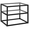 vidaXL Mesa de consola transparente vidrio templado 50x40x40 cm