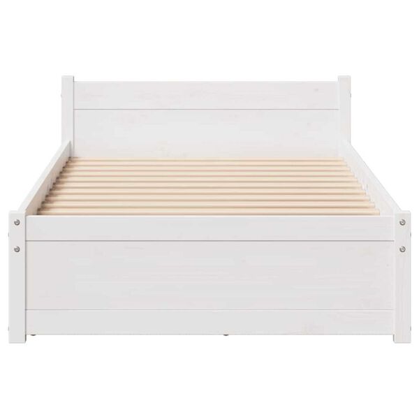 vidaXL Estructura de cama sin colch&oacute;n madera de pino blanca 90x200 cm