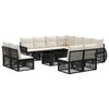 vidaXL Conjunto de sof&aacute;s de jard&iacute;n 12 uds. Negro y Blanco Crema