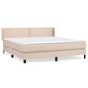 vidaXL Cama box spring con colch&oacute;n cuero sint&eacute;tico capuchino 160x200cm