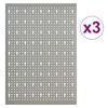 vidaXL Tableros de clavijas para pared 3 unidades acero 40x58 cm