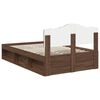 vidaXL Estructura de cama con cabecera Roble Marr&oacute;n 120 x 190 cm